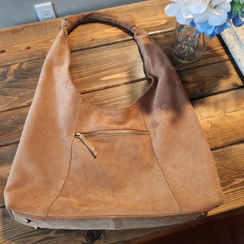 American Leather Co Elegant Tan Suede Women's Bag